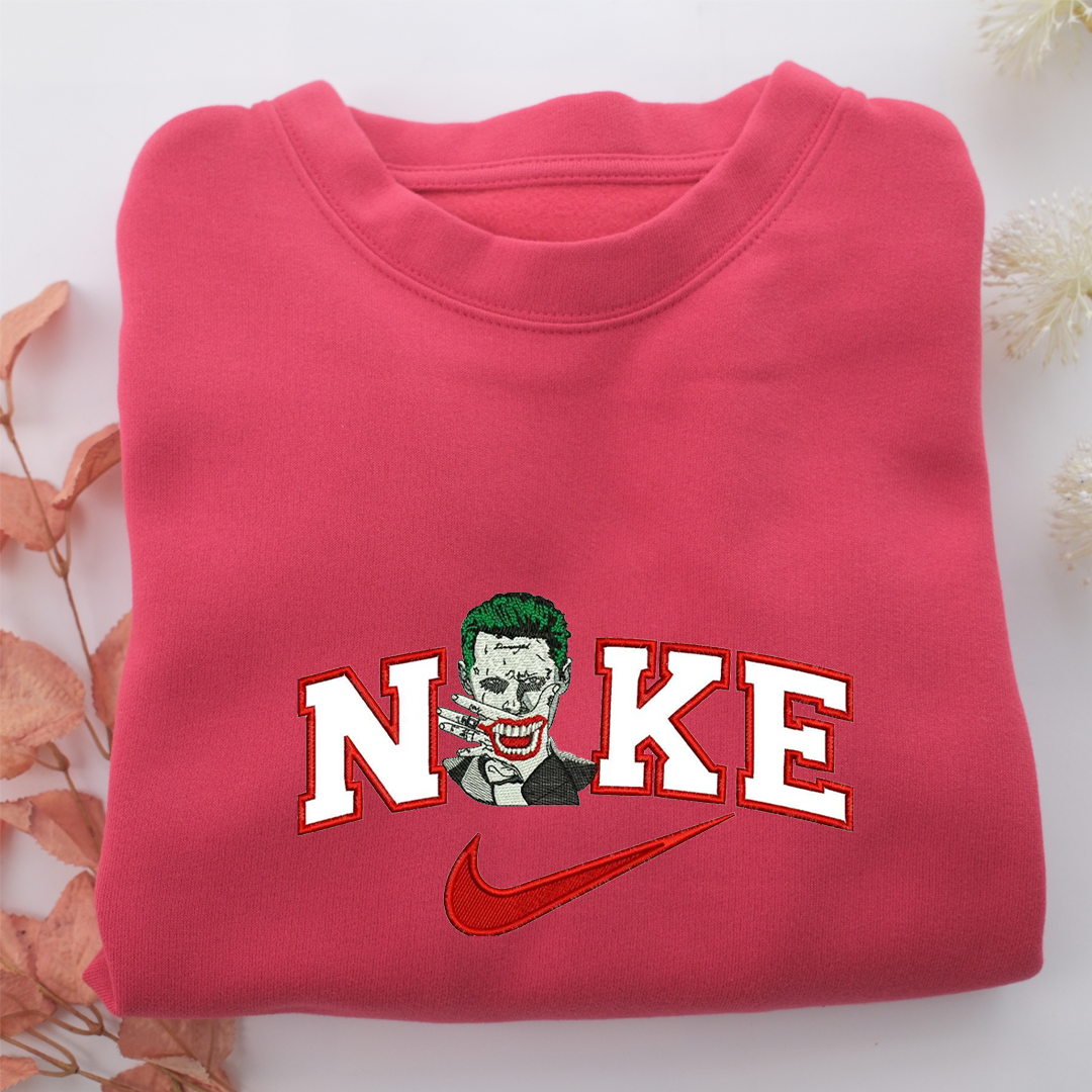 Nike Joker Nike Embroidered Sweatshirt, Nike Movie Inspired, Valentine's Day Gifts Idea For Him Her
