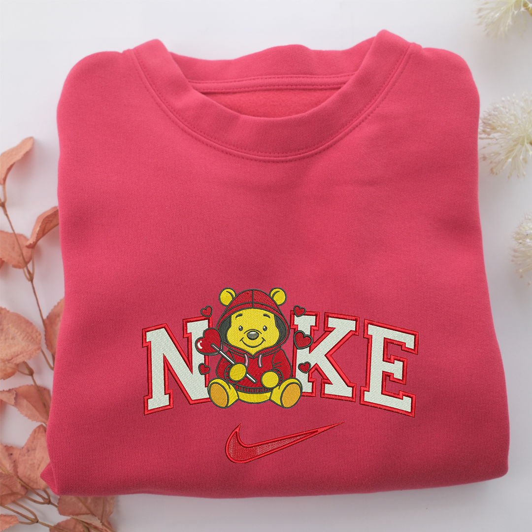 Nike Pooh Love Nike Embroidered Sweatshirt, Nike Movie Inspired, Valentine's Day Gifts Idea For Him Her