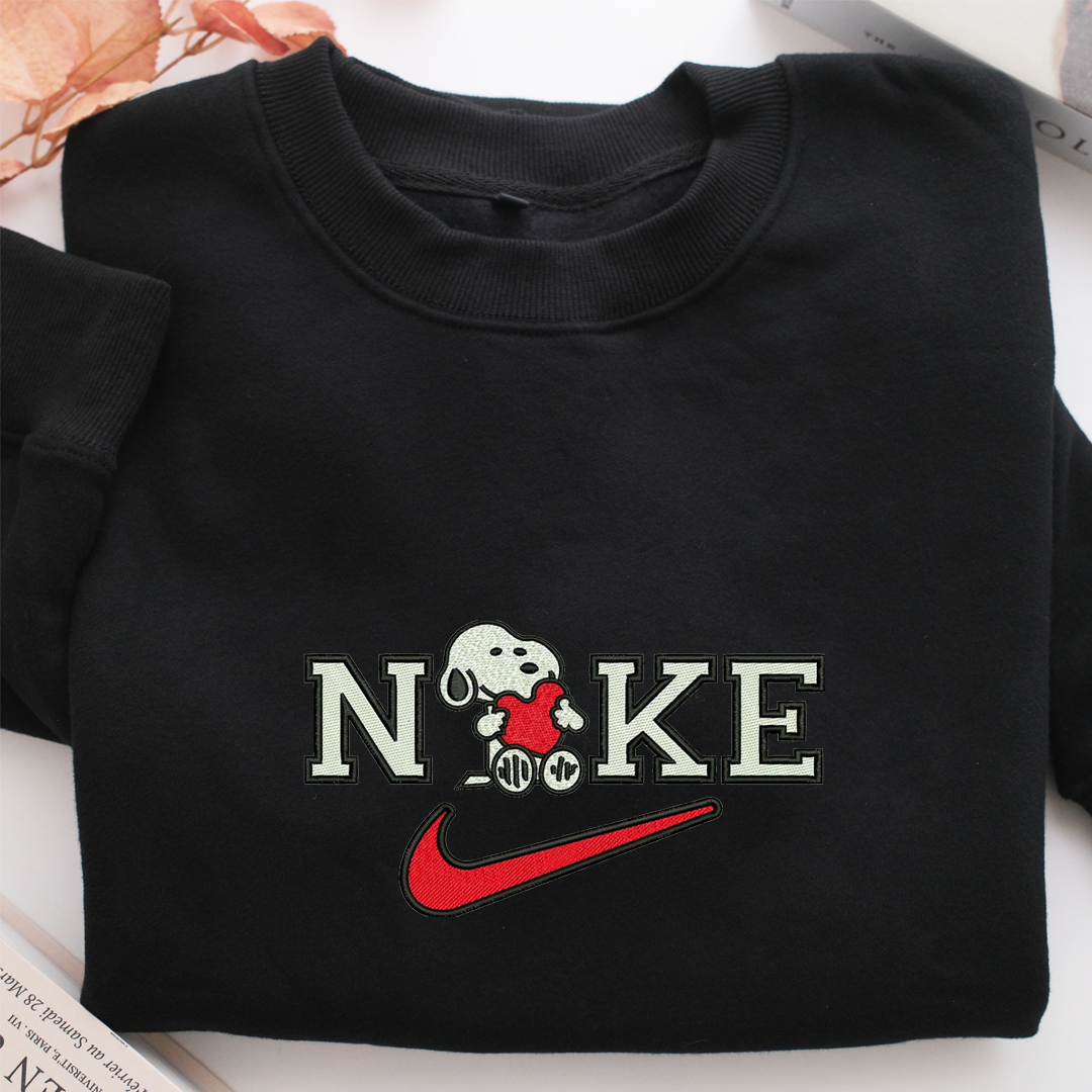 Nike Snoopy Nike Embroidered Sweatshirt, Nike Movie Inspired, Valentine's Day Gifts Idea For Him Her