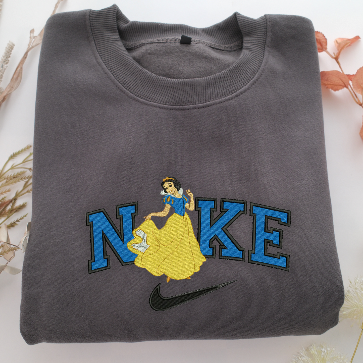 Nike Snow White Nike Embroidered Sweatshirt, Nike Movie Inspired, Valentine's Day Gifts Idea For Him Her