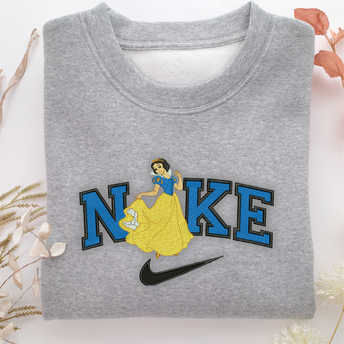 Nike Snow White Nike Embroidered Sweatshirt, Nike Movie Inspired, Valentine's Day Gifts Idea For Him Her