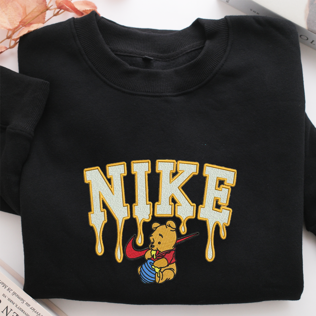 Nike Pooh Nike Embroidered Sweatshirt, Nike Movie Inspired, Valentine's Day Gifts Idea For Him Her