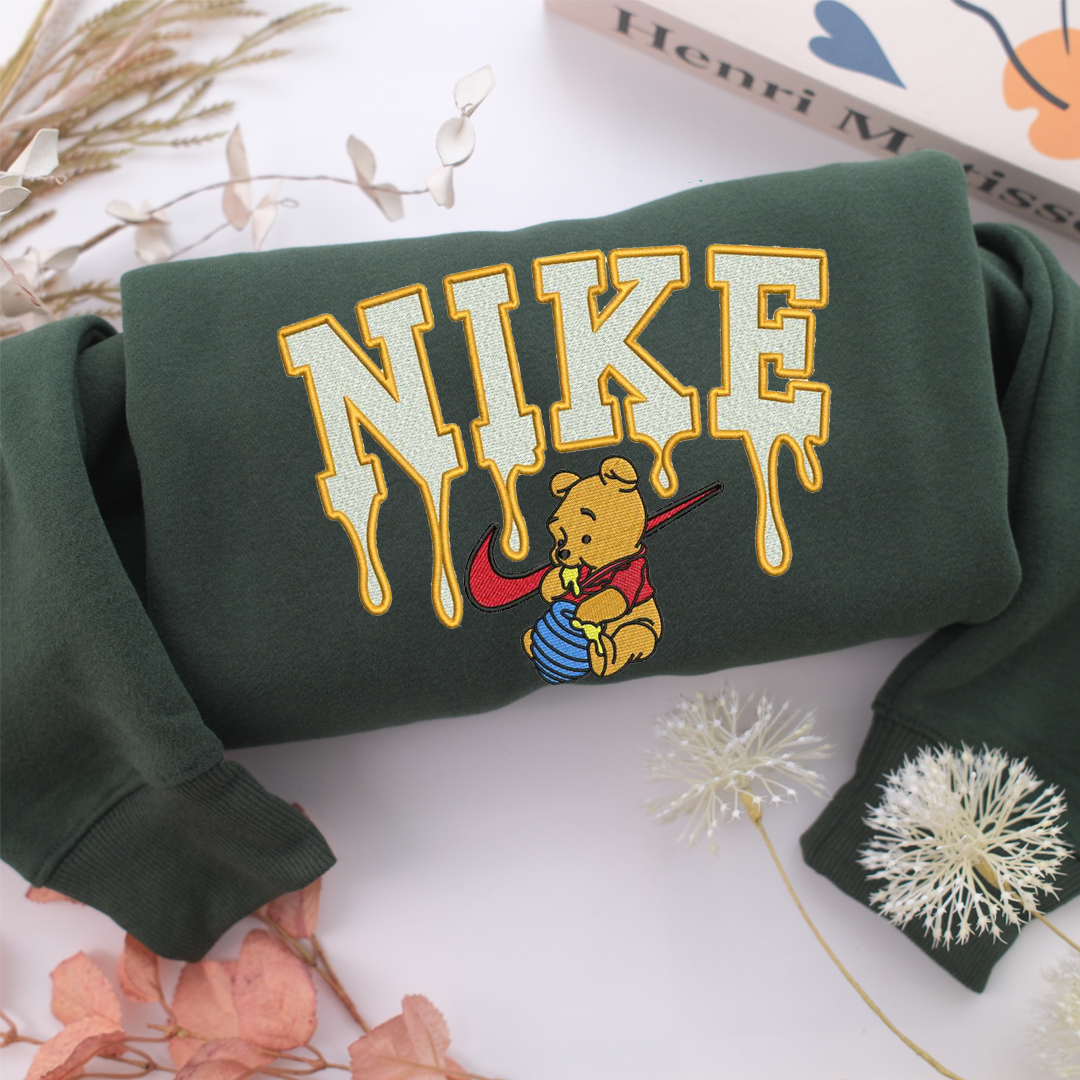 Nike Pooh Nike Embroidered Sweatshirt, Nike Movie Inspired, Valentine's Day Gifts Idea For Him Her