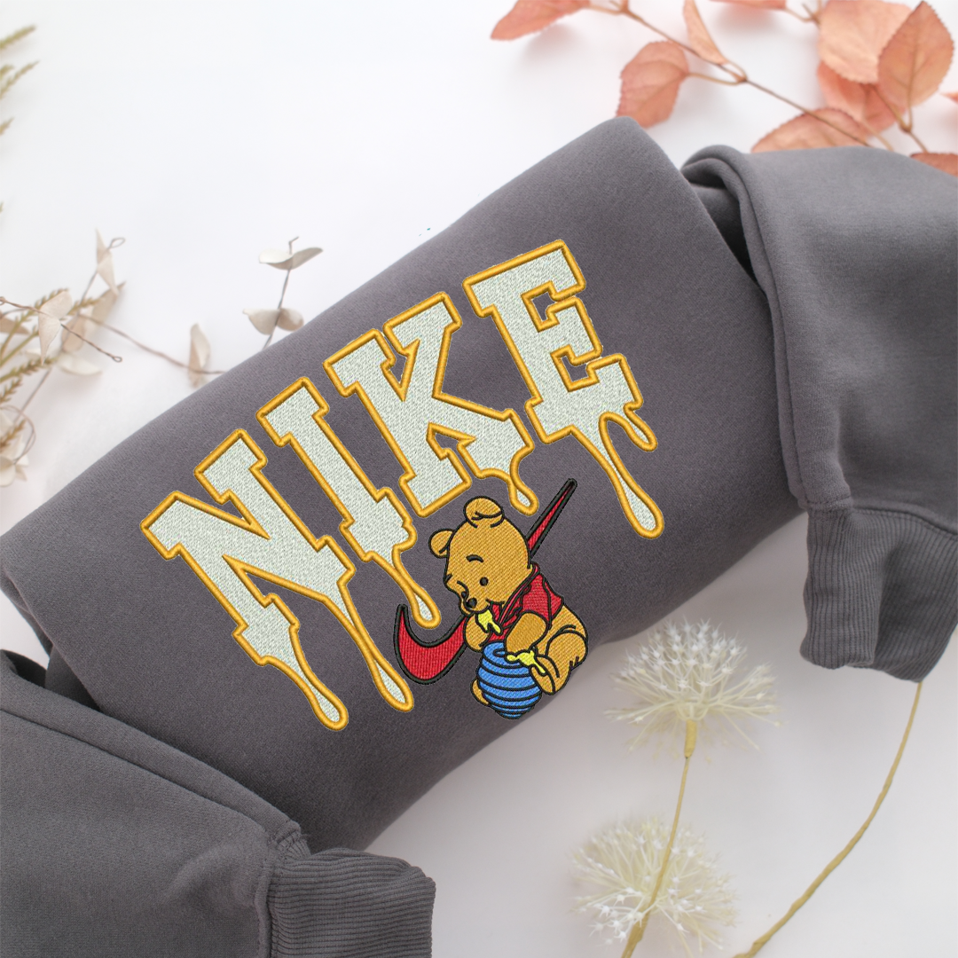 Nike Pooh Nike Embroidered Sweatshirt, Nike Movie Inspired, Valentine's Day Gifts Idea For Him Her