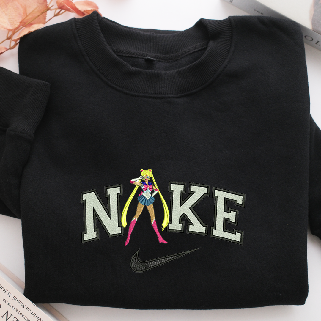 Nike Sailor Moon Nike Embroidered Sweatshirt, Nike Movie Inspired, Valentine's Day Gifts Idea For Him Her