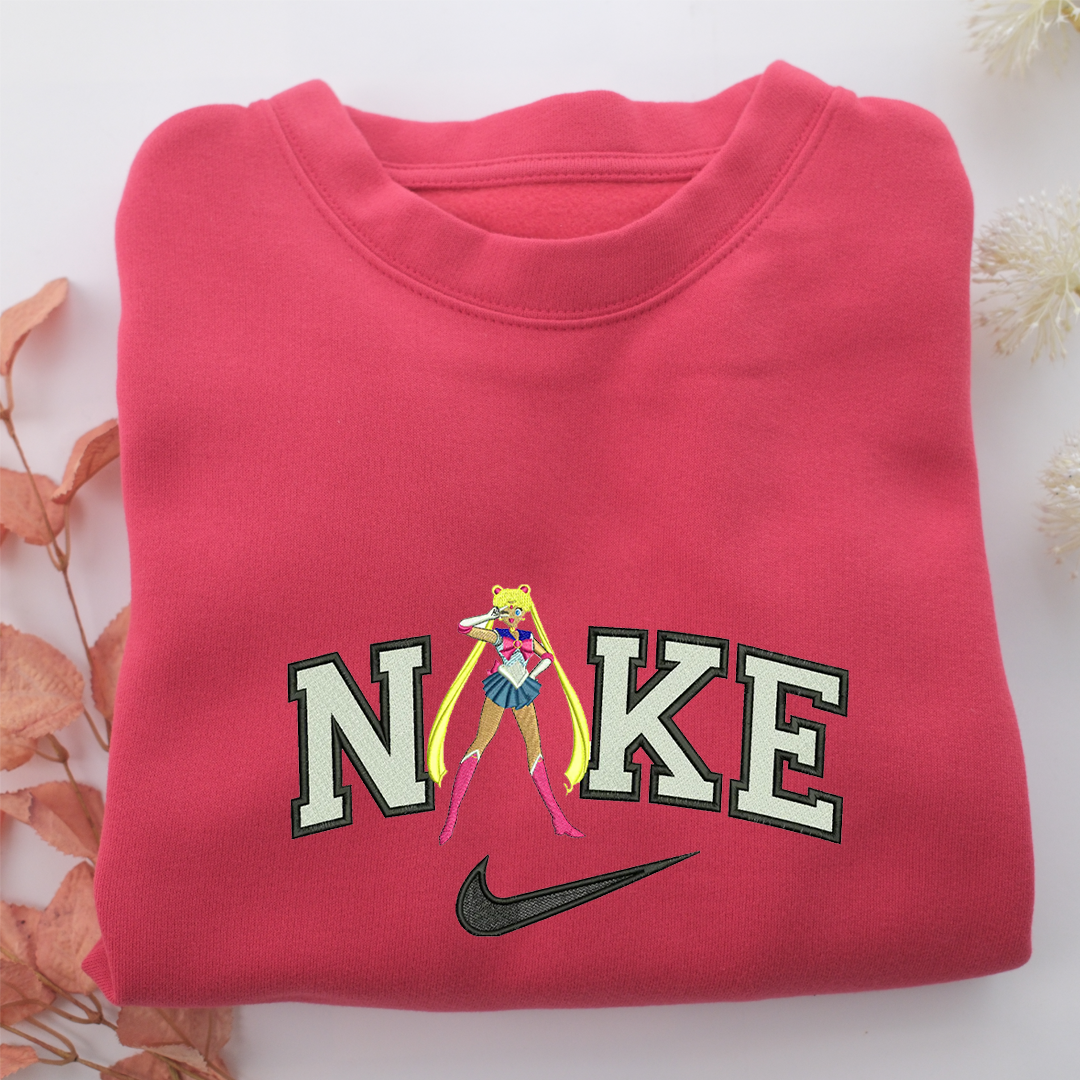 Nike Sailor Moon Nike Embroidered Sweatshirt, Nike Movie Inspired, Valentine's Day Gifts Idea For Him Her