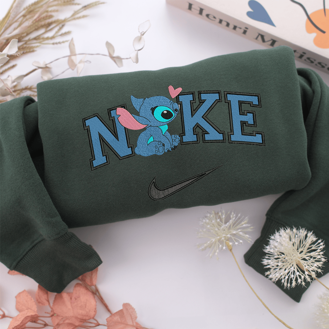 Nike Stich Nike Embroidered Sweatshirt, Nike Movie Inspired, Valentine's Day Gifts Idea For Him Her