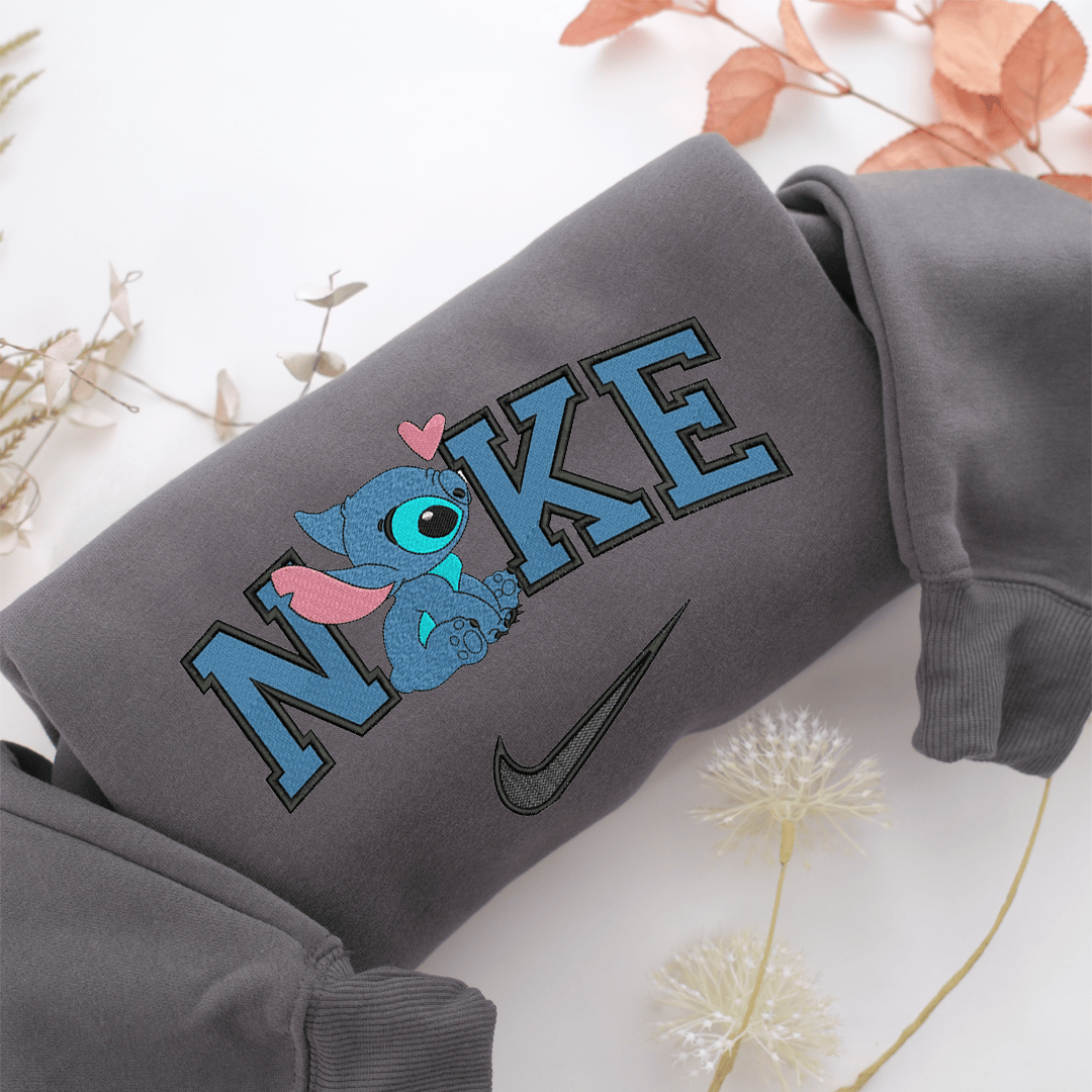 Nike Stich Nike Embroidered Sweatshirt, Nike Movie Inspired, Valentine's Day Gifts Idea For Him Her