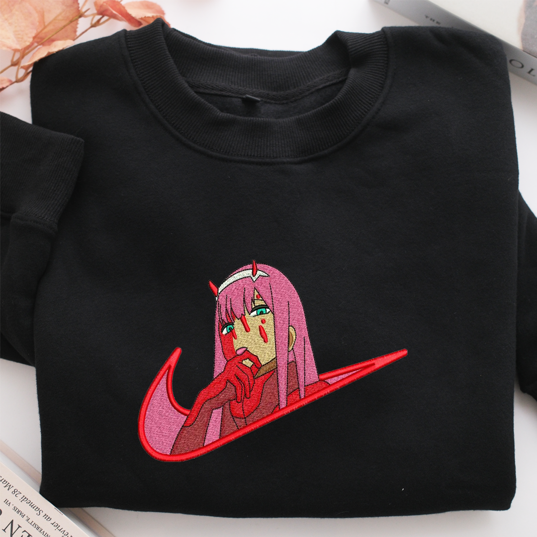 Nike Zero Two Nike Embroidered Sweatshirt, Nike Movie Inspired, Valentine's Day Gifts Idea For Him Her