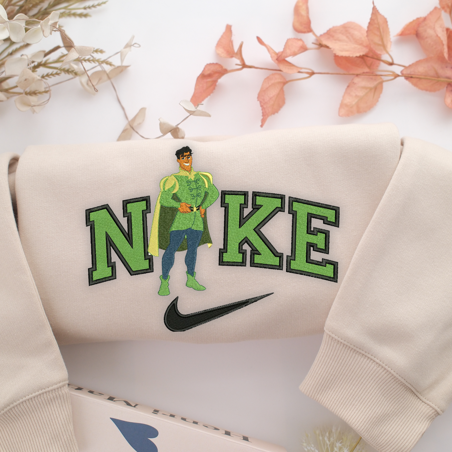 Nike Prince Naveen Nike Embroidered Sweatshirt, Nike Movie Inspired, Valentine's Day Gifts Idea For Him Her