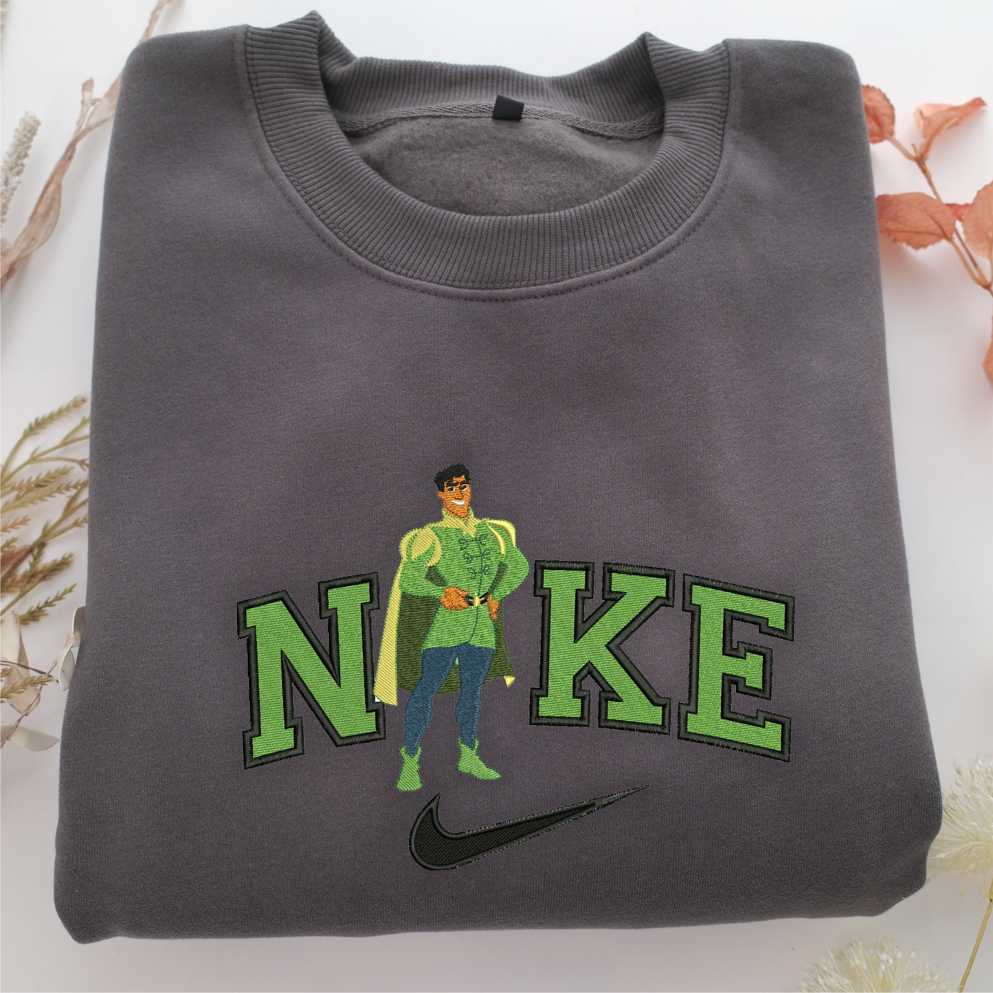 Nike Prince Naveen Nike Embroidered Sweatshirt, Nike Movie Inspired, Valentine's Day Gifts Idea For Him Her