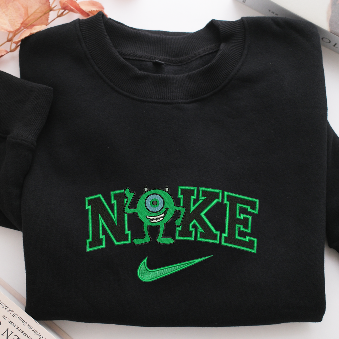 Nike Mike Wazowski Nike Embroidered Sweatshirt, Nike Movie Inspired, Valentine's Day Gifts Idea For Him Her