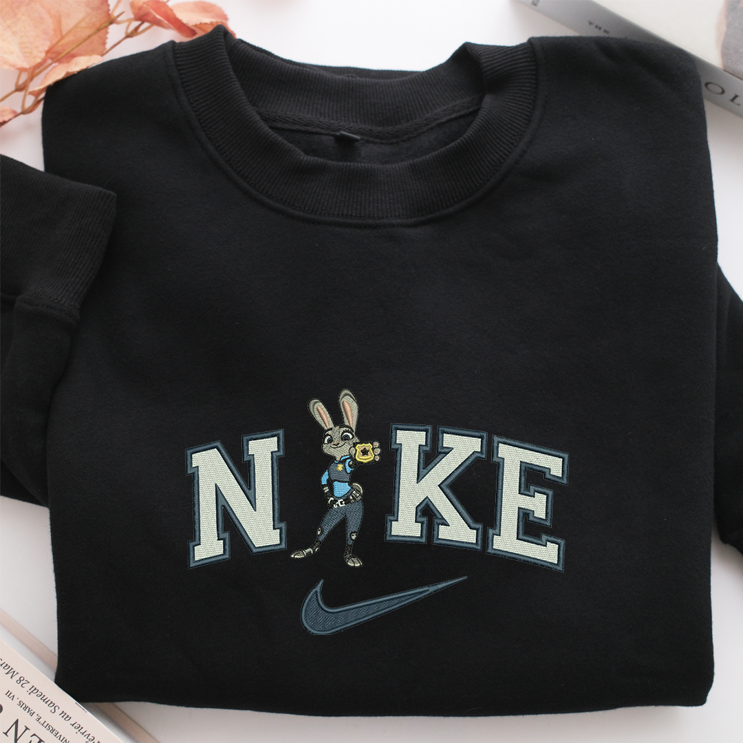 Nike Judy Hopps Nike Embroidered Sweatshirt, Nike Movie Inspired, Valentine's Day Gifts Idea For Him Her