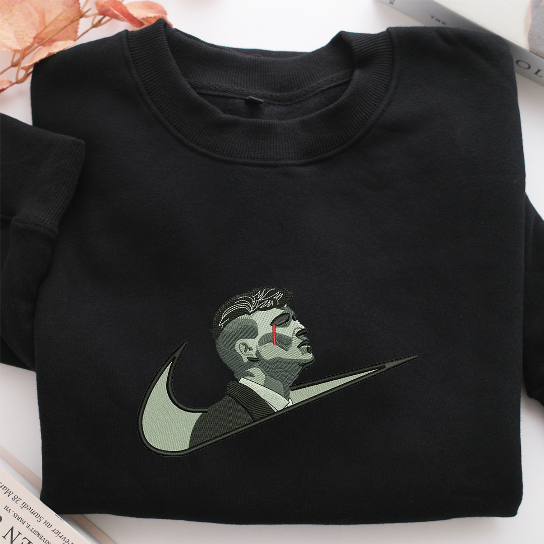 Thomas Shelby Swoosh Nike Embroidered Sweatshirt, Nike Movie Inspired, Valentine's Day Gifts Idea For Him Her