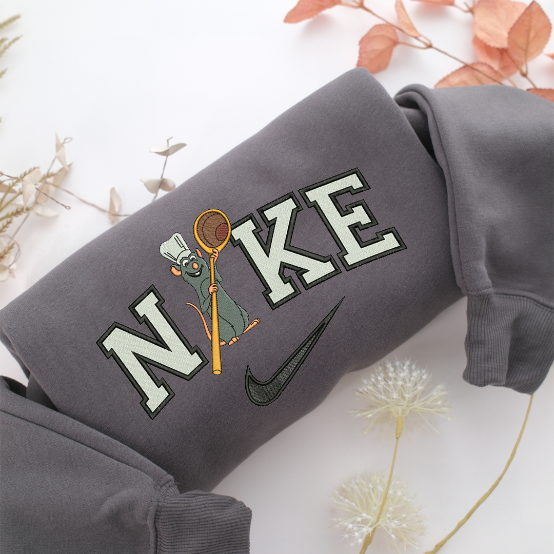 Nike Ratatouille Nike Embroidered Sweatshirt, Nike Movie Inspired, Valentine's Day Gifts Idea For Him Her