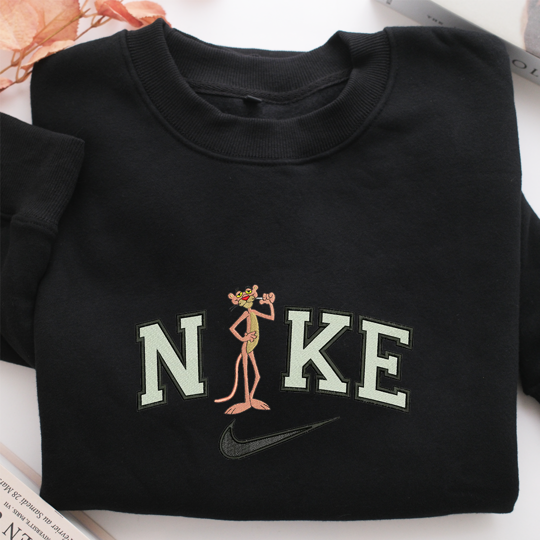 Nike Pink Panther v2 Nike Embroidered Sweatshirt, Nike Movie Inspired, Valentine's Day Gifts Idea For Him Her