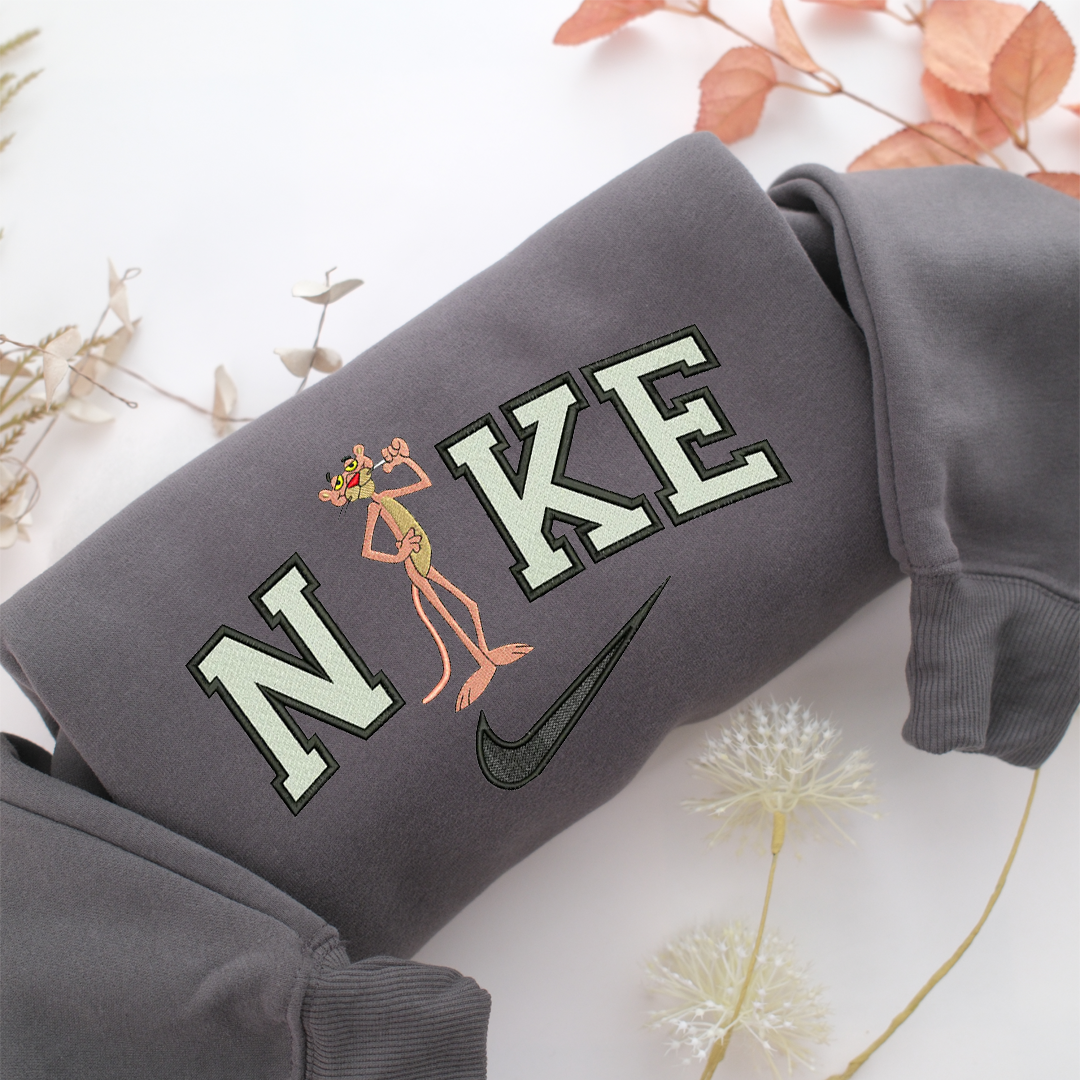 Nike Pink Panther v2 Nike Embroidered Sweatshirt, Nike Movie Inspired, Valentine's Day Gifts Idea For Him Her