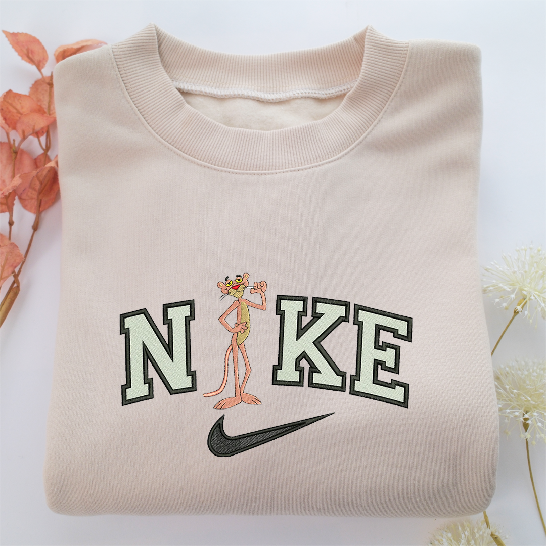 Nike Pink Panther v2 Nike Embroidered Sweatshirt, Nike Movie Inspired, Valentine's Day Gifts Idea For Him Her