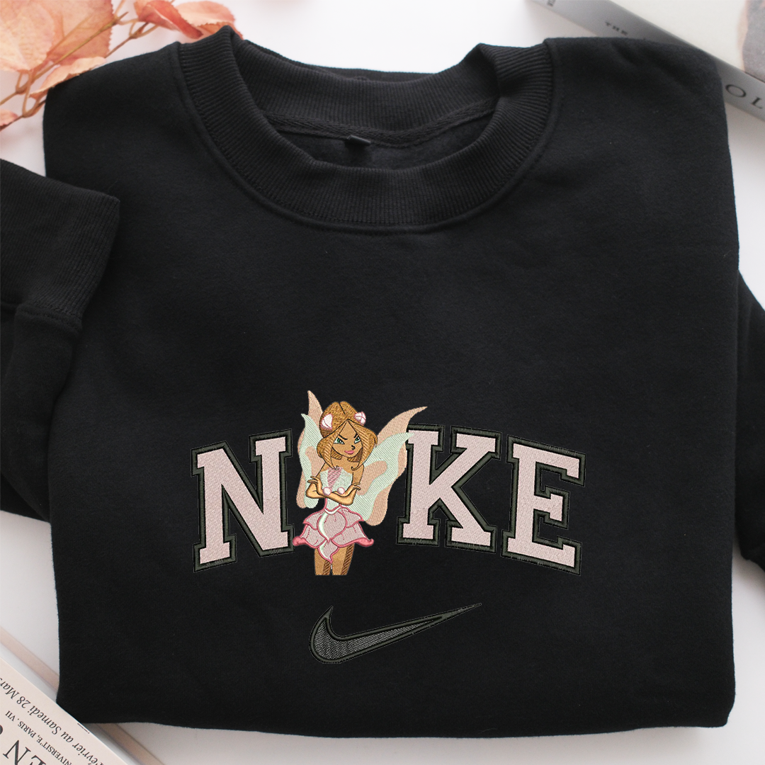 Nike Winx Flora Nike Embroidered Sweatshirt, Nike Movie Inspired, Valentine's Day Gifts Idea For Him Her