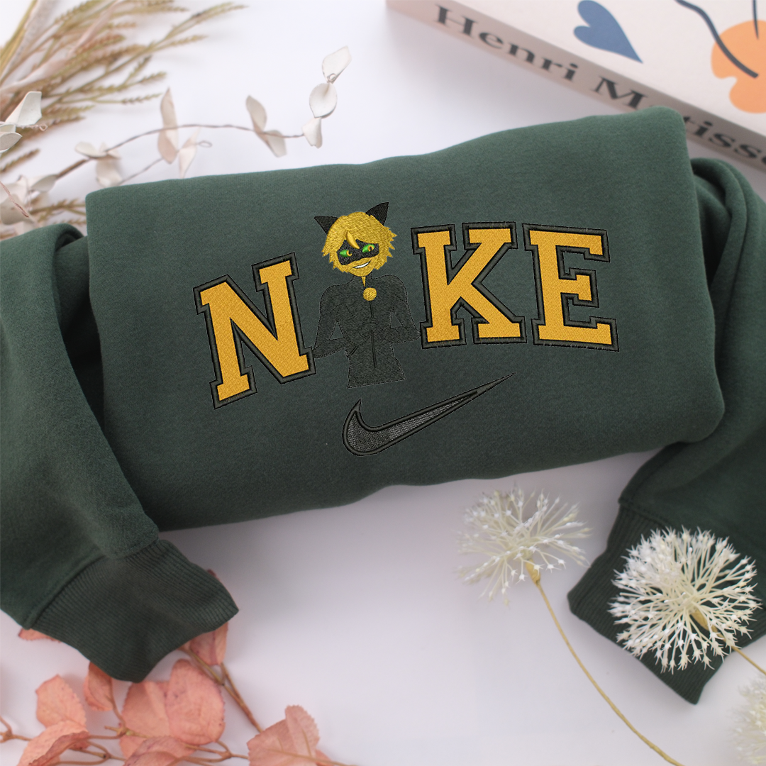 Nike Adrien Agreste Nike Embroidered Sweatshirt, Nike Movie Inspired, Valentine's Day Gifts Idea For Him Her