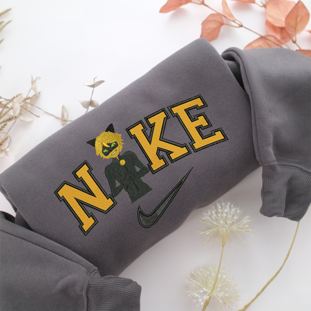 Nike Adrien Agreste Nike Embroidered Sweatshirt, Nike Movie Inspired, Valentine's Day Gifts Idea For Him Her