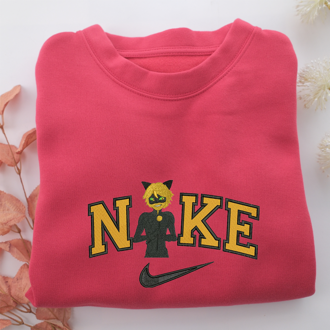 Nike Adrien Agreste Nike Embroidered Sweatshirt, Nike Movie Inspired, Valentine's Day Gifts Idea For Him Her