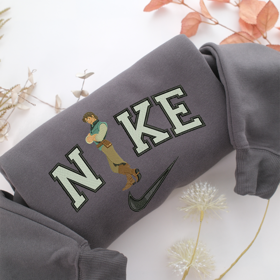 Flynn Rider v1 Disneyland Nike Embroidered Sweatshirt, Nike Movie Inspired, Valentine's Day Gifts Idea For Him Her