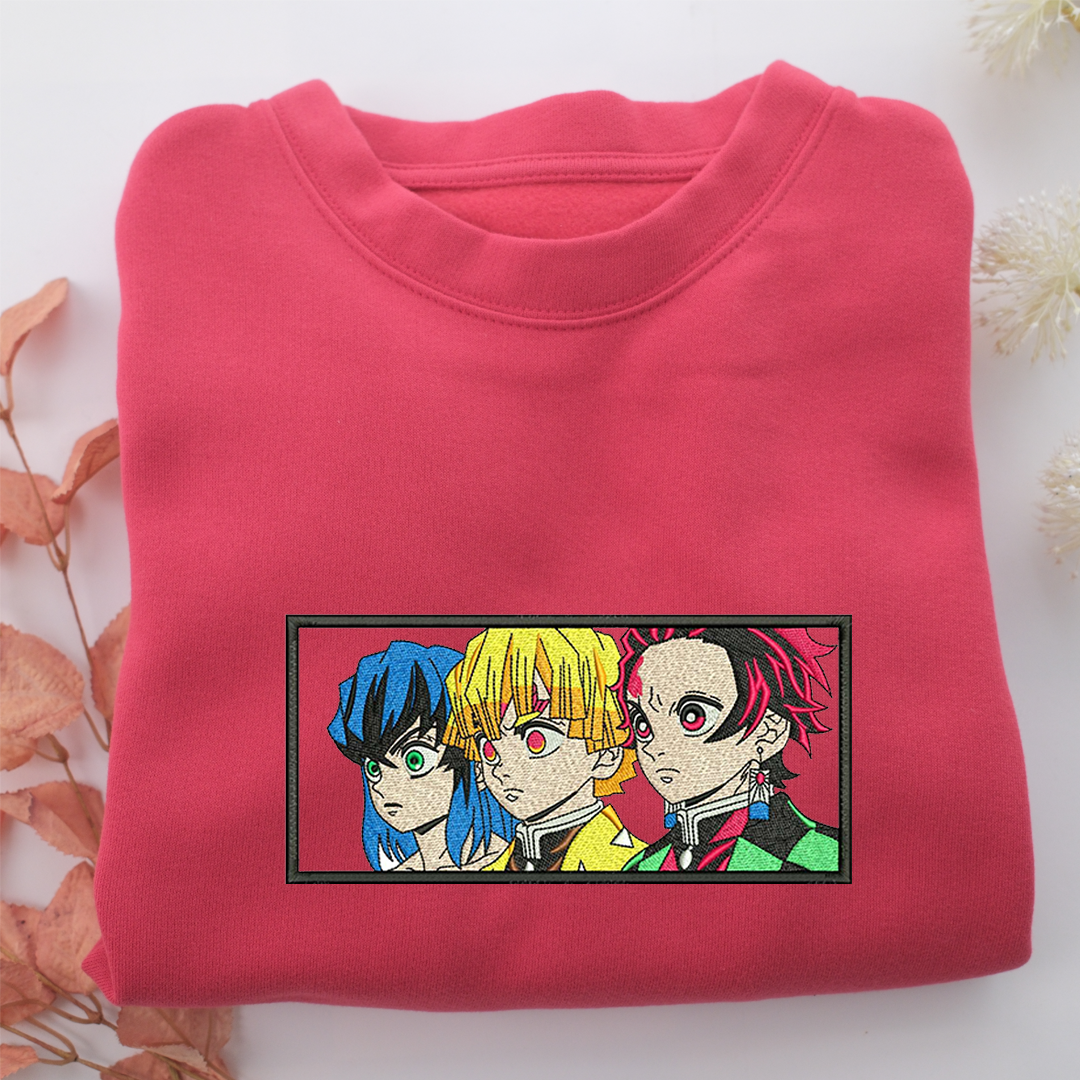 Demon Slayer Nike Embroidered Sweatshirt, Nike Movie Inspired, Valentine's Day Gifts Idea For Him Her