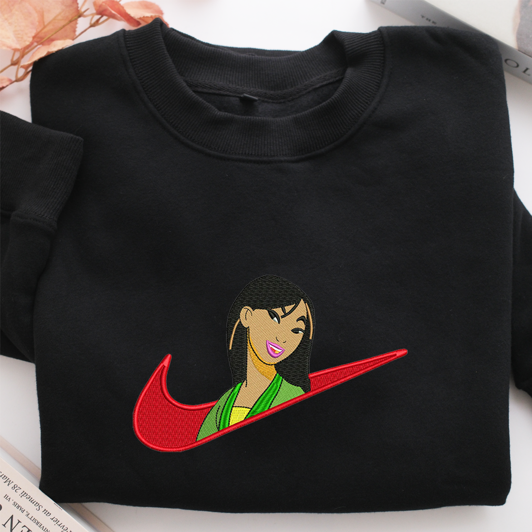 Mulan Swoosh Nike Embroidered Sweatshirt, Nike Movie Inspired, Valentine's Day Gifts Idea For Him Her