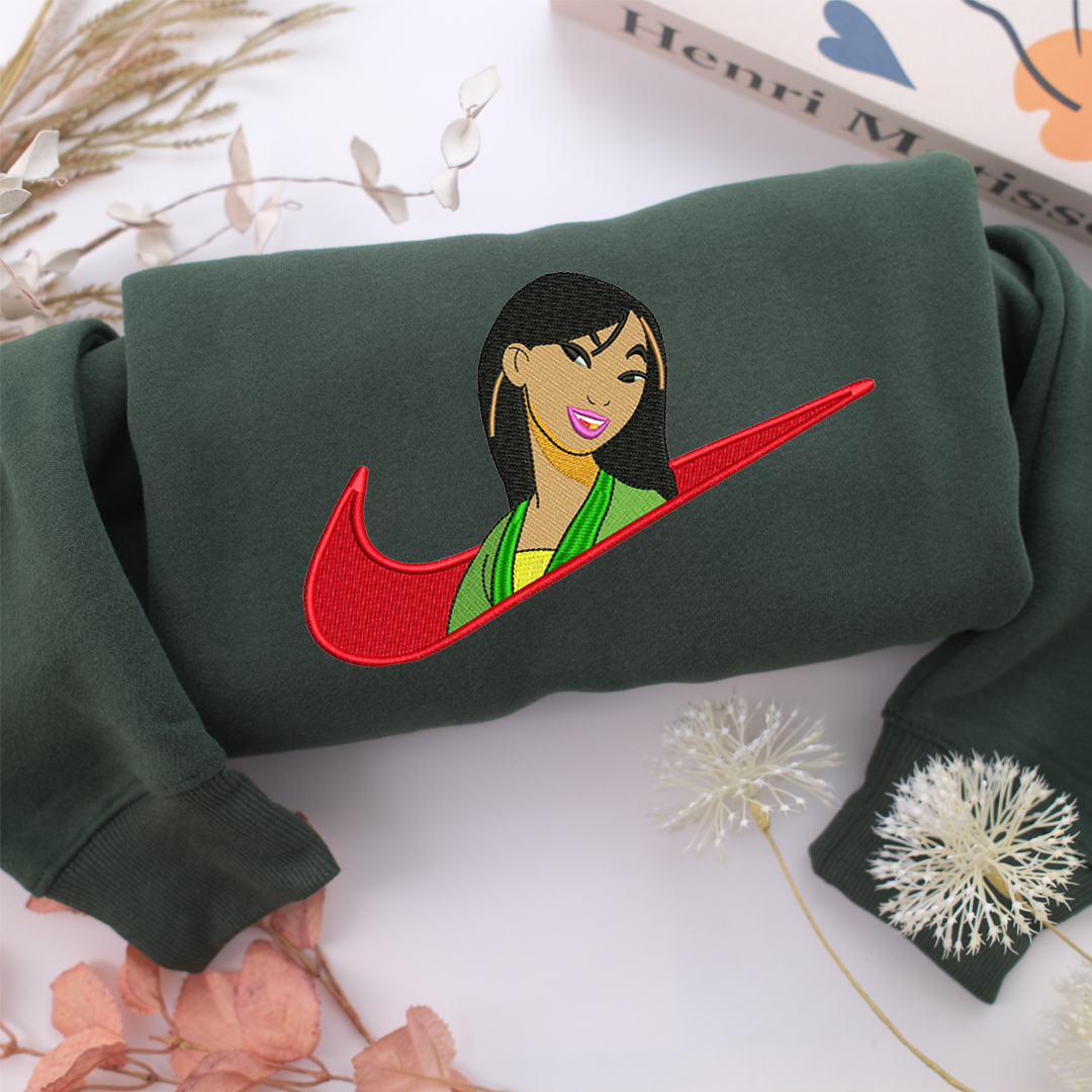 Mulan Swoosh Nike Embroidered Sweatshirt, Nike Movie Inspired, Valentine's Day Gifts Idea For Him Her
