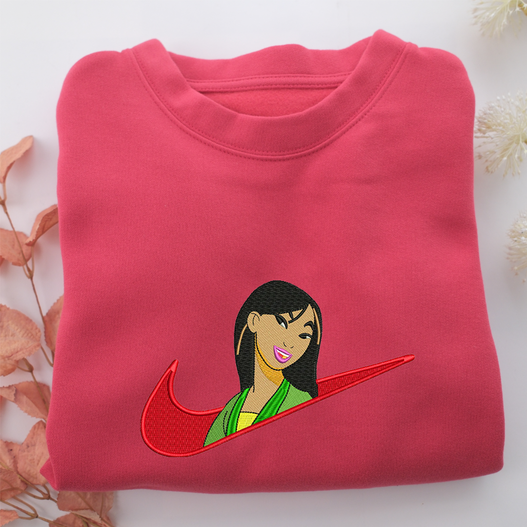 Mulan Swoosh Nike Embroidered Sweatshirt, Nike Movie Inspired, Valentine's Day Gifts Idea For Him Her
