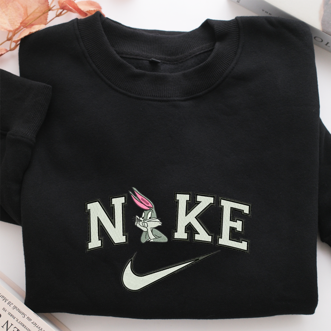 Bunny Nike Embroidered Sweatshirt, Nike Movie Inspired, Valentine's Day Gifts Idea For Him Her