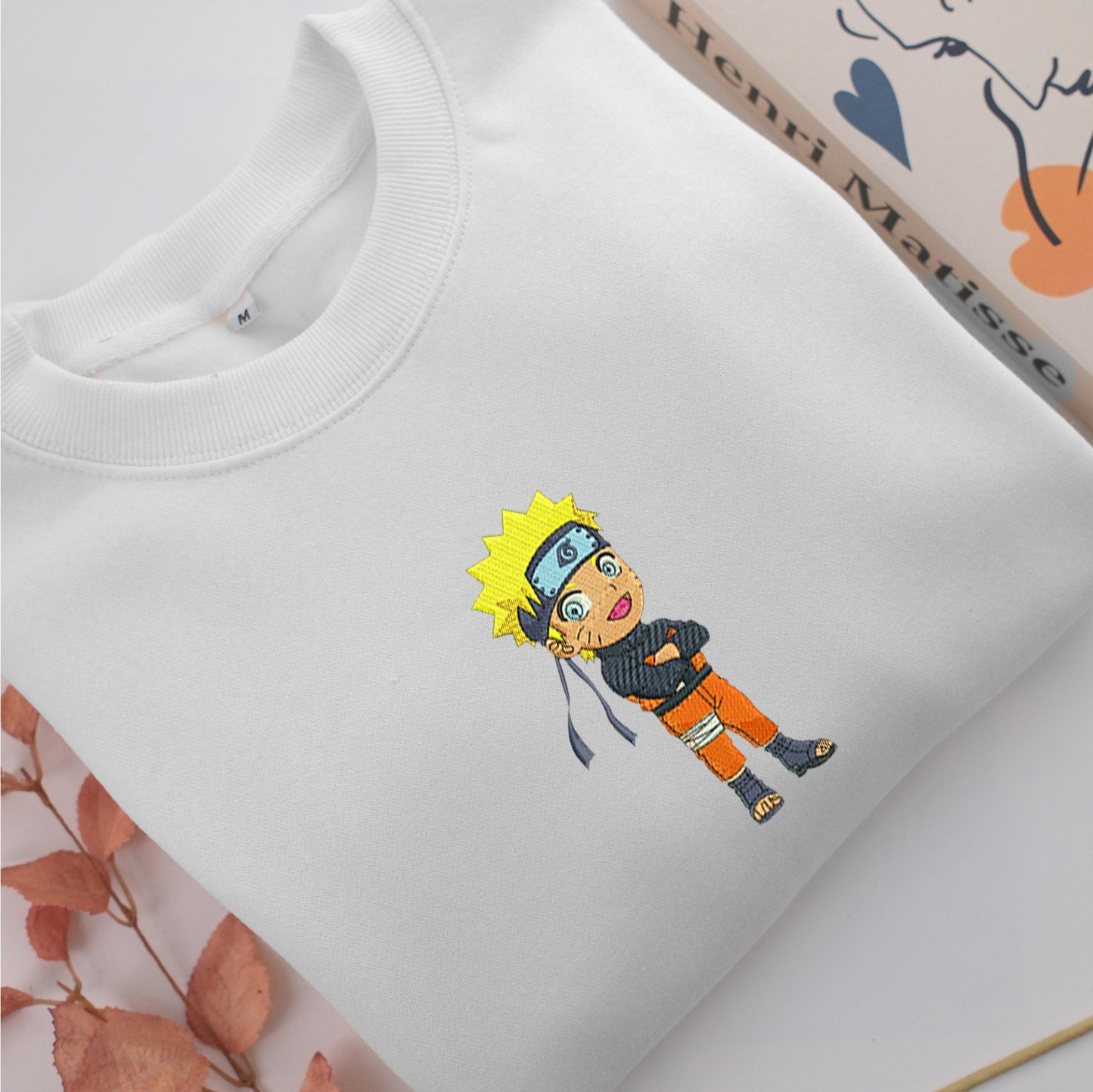 Chibi Naruto v2 Nike Embroidered Sweatshirt, Nike Movie Inspired, Valentine's Day Gifts Idea For Him Her