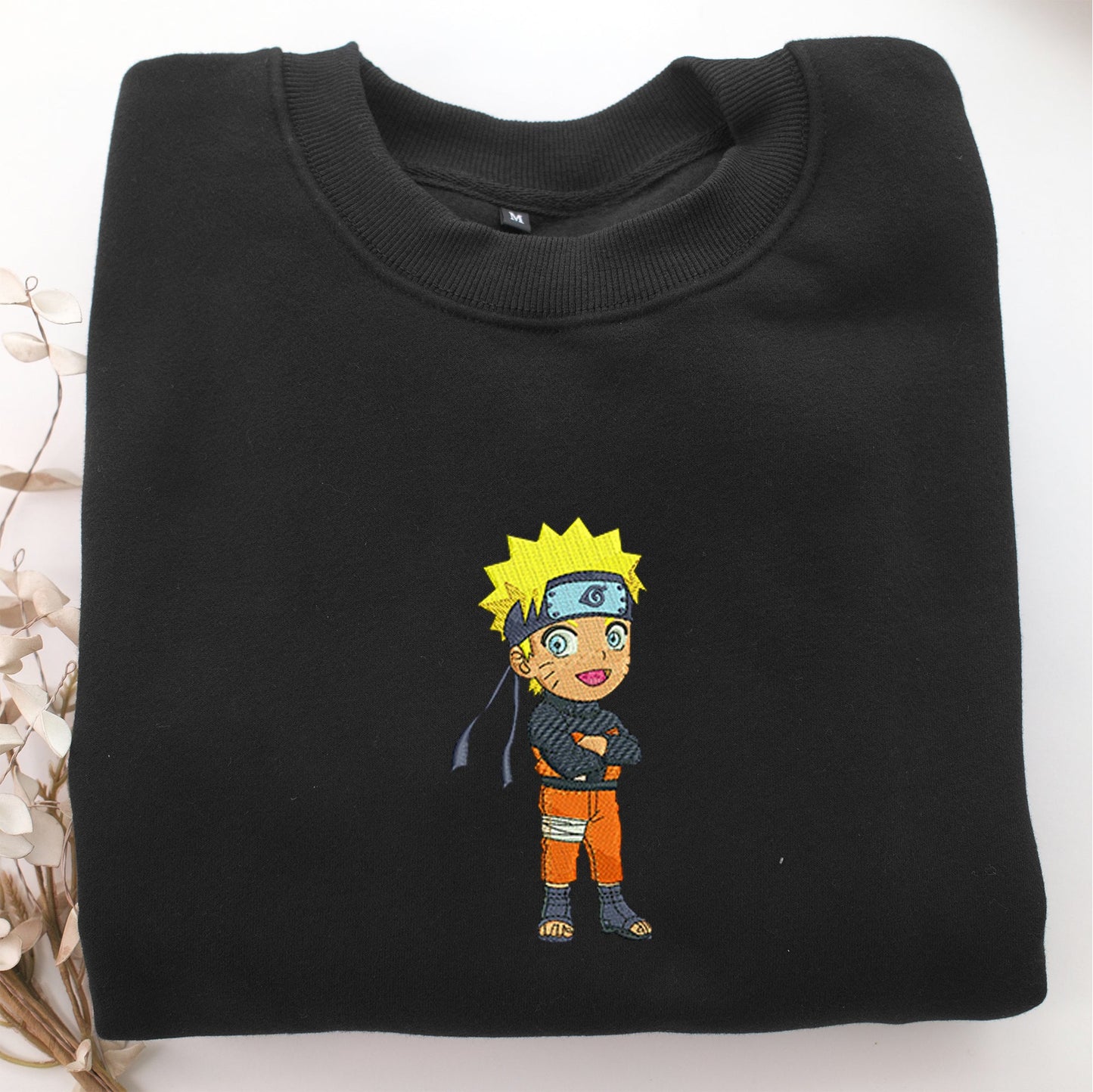 Chibi Naruto v2 Nike Embroidered Sweatshirt, Nike Movie Inspired, Valentine's Day Gifts Idea For Him Her