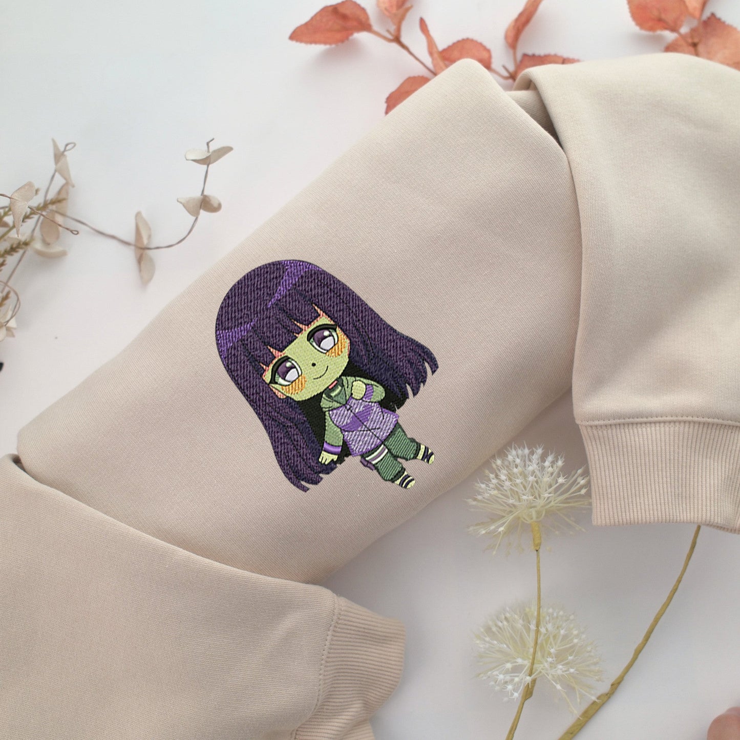 Chibi Hinata Nike Embroidered Sweatshirt, Nike Movie Inspired, Valentine's Day Gifts Idea For Him Her