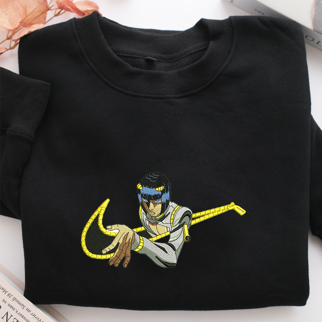 Bruno Bucciarati Swoosh Nike Embroidered Sweatshirt, Nike Movie Inspired, Valentine's Day Gifts Idea For Him Her