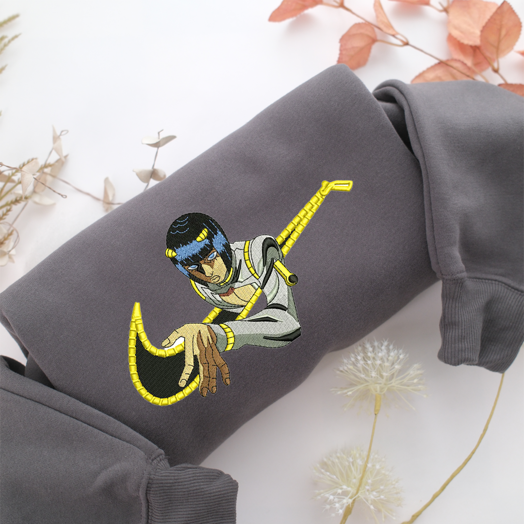 Bruno Bucciarati Swoosh Nike Embroidered Sweatshirt, Nike Movie Inspired, Valentine's Day Gifts Idea For Him Her