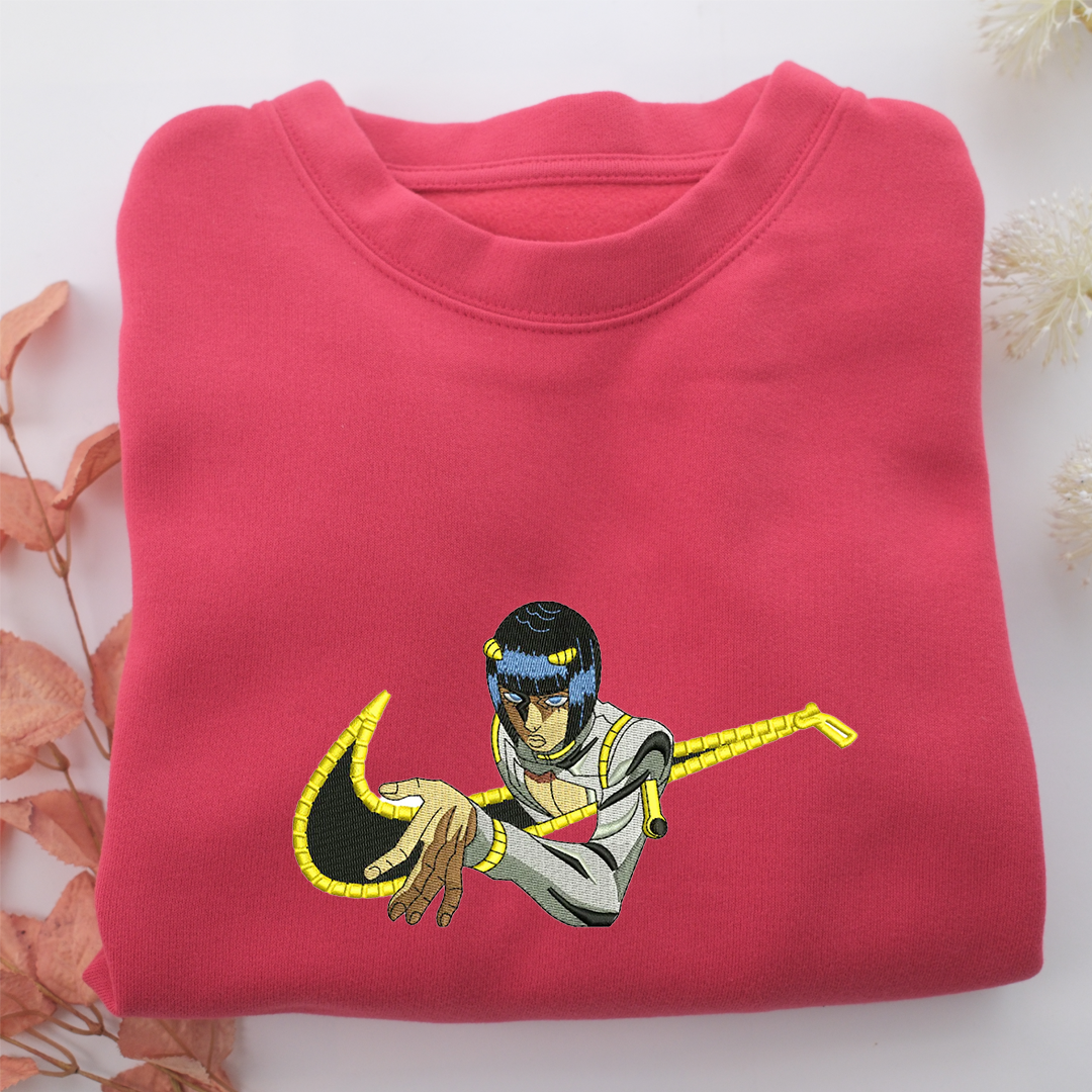 Bruno Bucciarati Swoosh Nike Embroidered Sweatshirt, Nike Movie Inspired, Valentine's Day Gifts Idea For Him Her