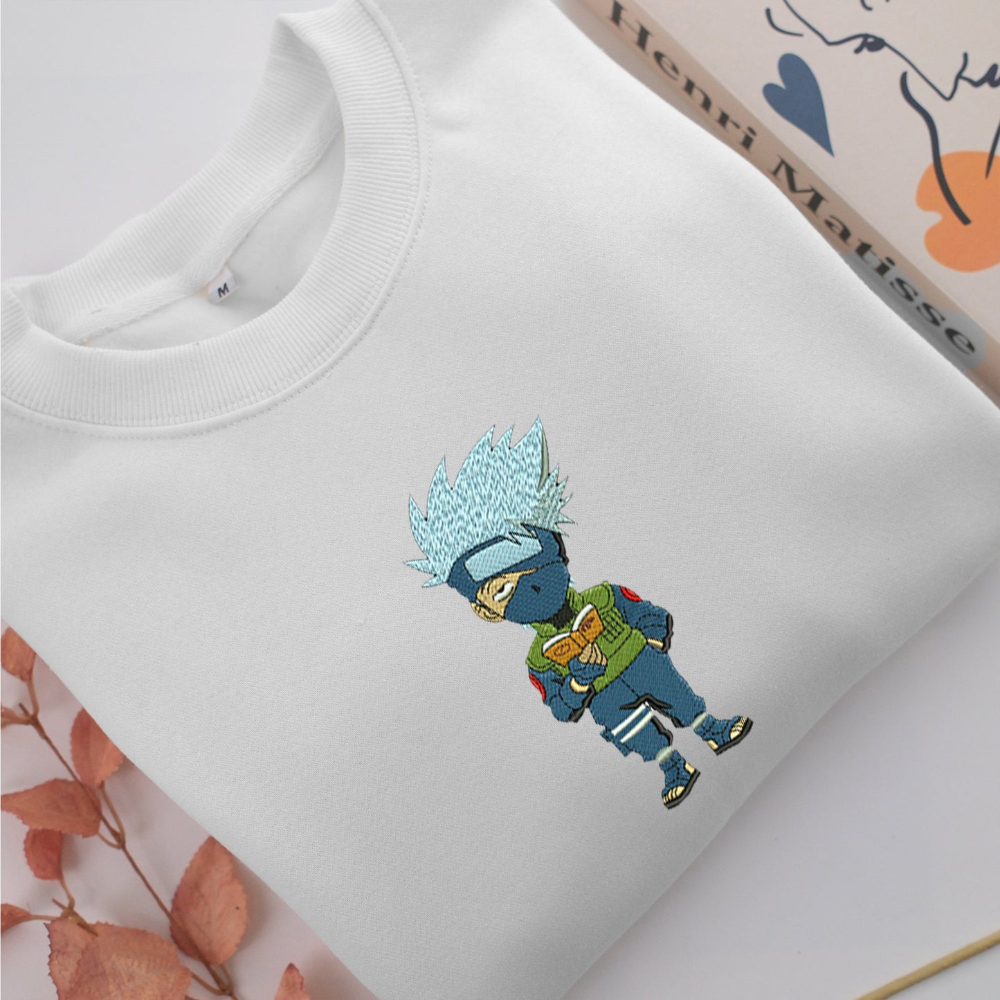 Chibi Kakashi Hatake Nike Embroidered Sweatshirt, Nike Movie Inspired, Valentine's Day Gifts Idea For Him Her