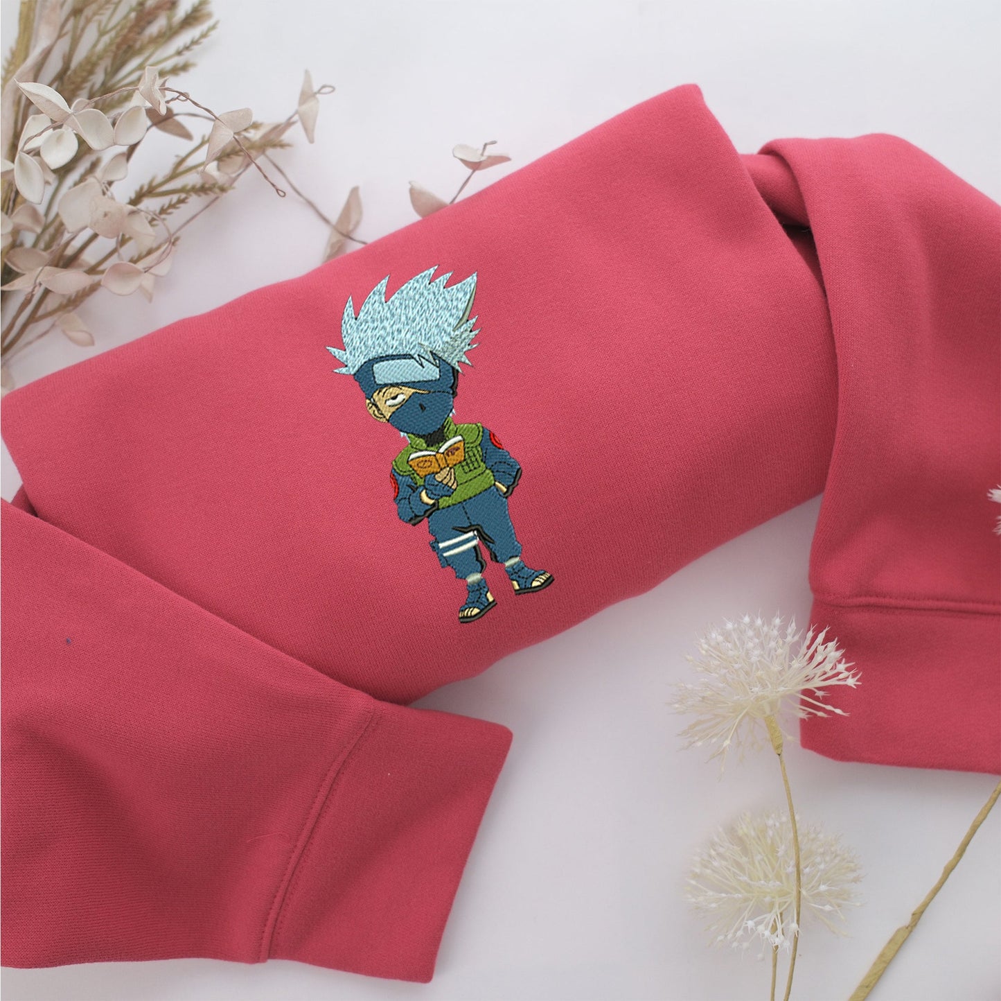 Chibi Kakashi Hatake Nike Embroidered Sweatshirt, Nike Movie Inspired, Valentine's Day Gifts Idea For Him Her