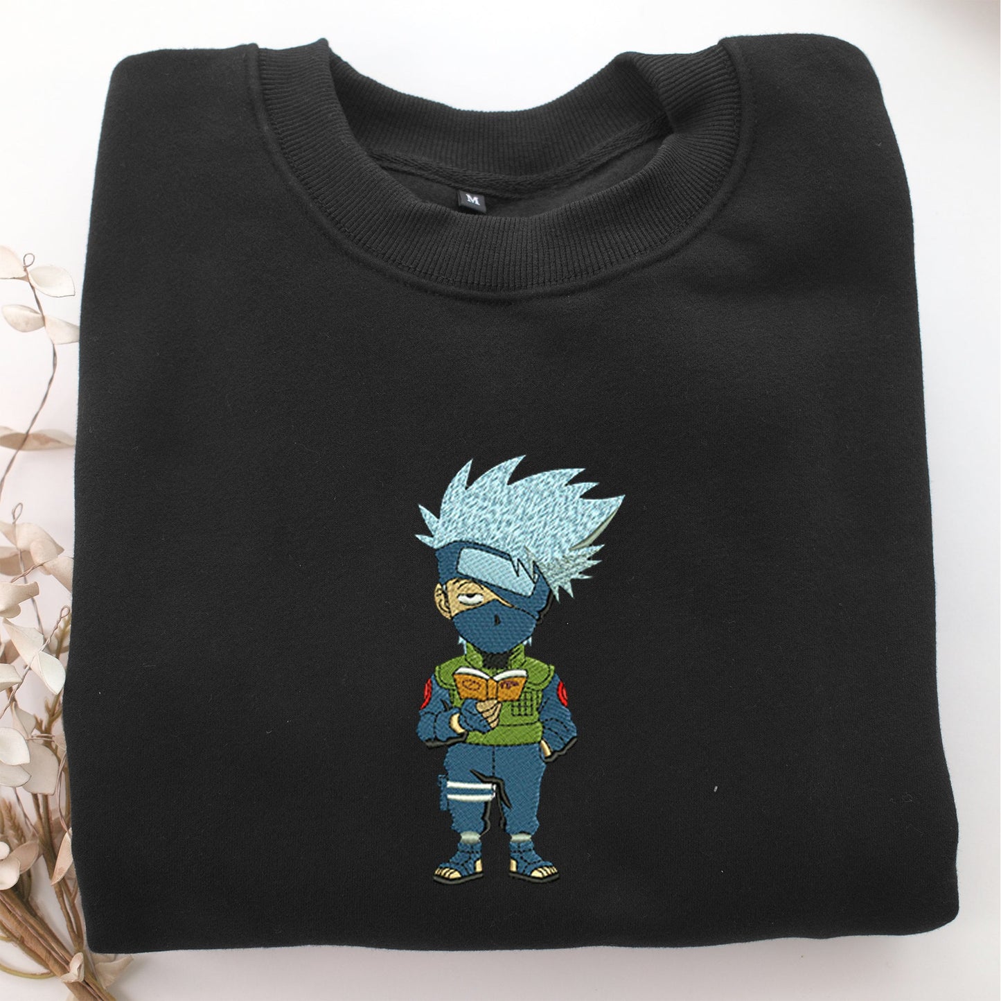 Chibi Kakashi Hatake Nike Embroidered Sweatshirt, Nike Movie Inspired, Valentine's Day Gifts Idea For Him Her