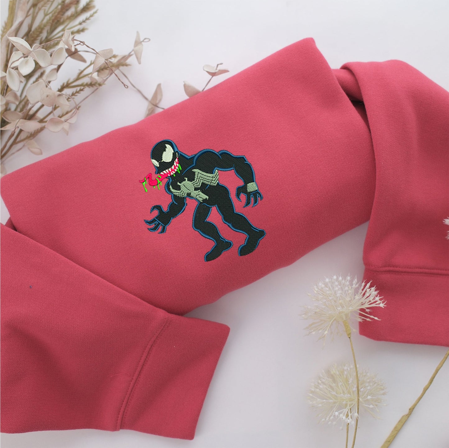 Chibi Venom Nike Embroidered Sweatshirt, Nike Movie Inspired, Valentine's Day Gifts Idea For Him Her