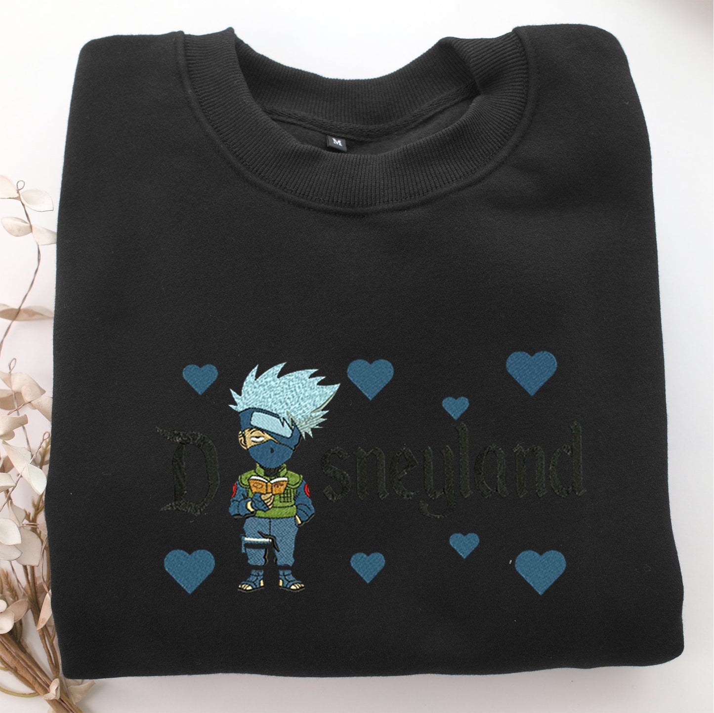 Chibi Kakashi Hatake Disneyland Embroidery, Disneyland Embroidered Sweatshirt, Movie Disney Inspired, Valentine's Day Gifts Idea For Him Her