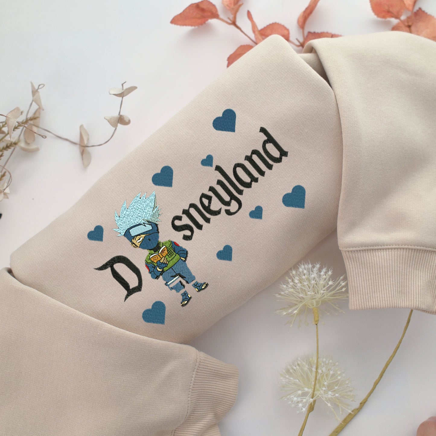 Chibi Kakashi Hatake Disneyland Embroidery, Disneyland Embroidered Sweatshirt, Movie Disney Inspired, Valentine's Day Gifts Idea For Him Her