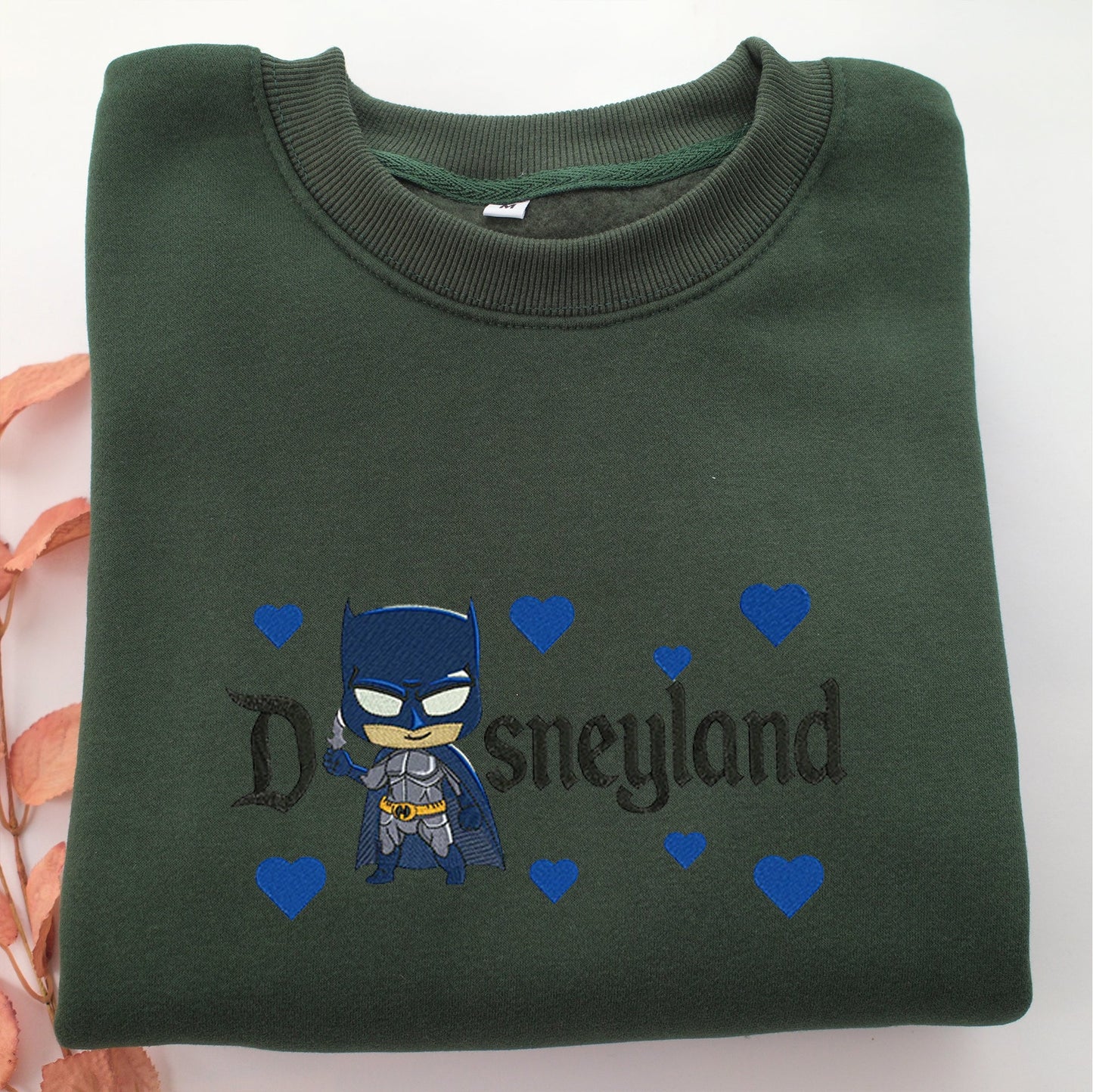 Chibi Batman Disneyland Embroidery, Disneyland Embroidered Sweatshirt, Movie Disney Inspired, Valentine's Day Gifts Idea For Him Her