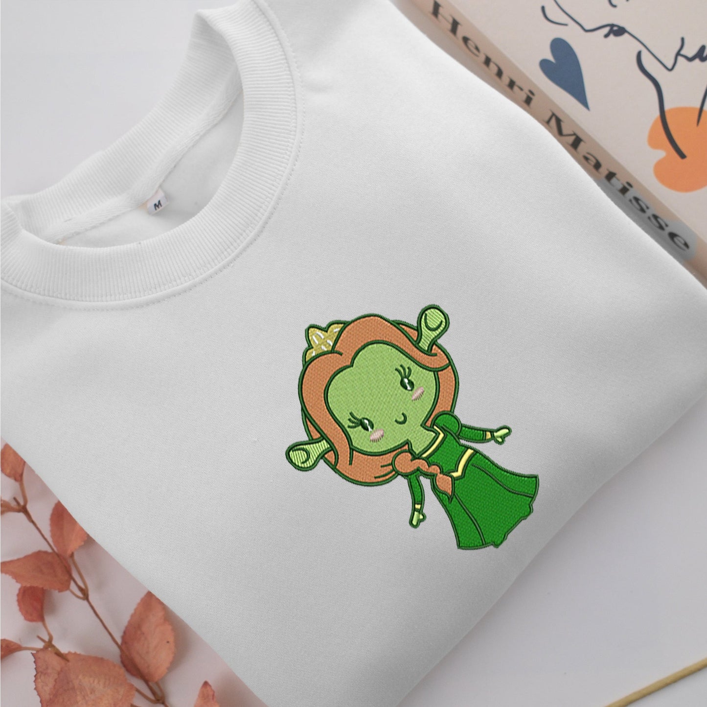 Chibi Fiona Embroidery, Disneyland Embroidered Sweatshirt, Movie Disney Inspired, Valentine's Day Gifts Idea For Him Her