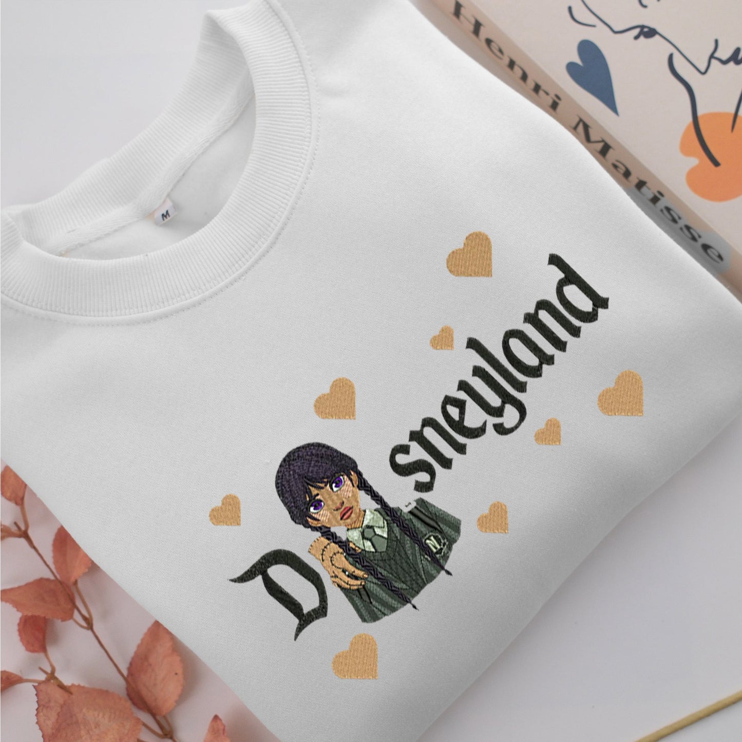 Wednesday Disneyland Embroidery, Disneyland Embroidered Sweatshirt, Movie Disney Inspired, Valentine's Day Gifts Idea For Him Her