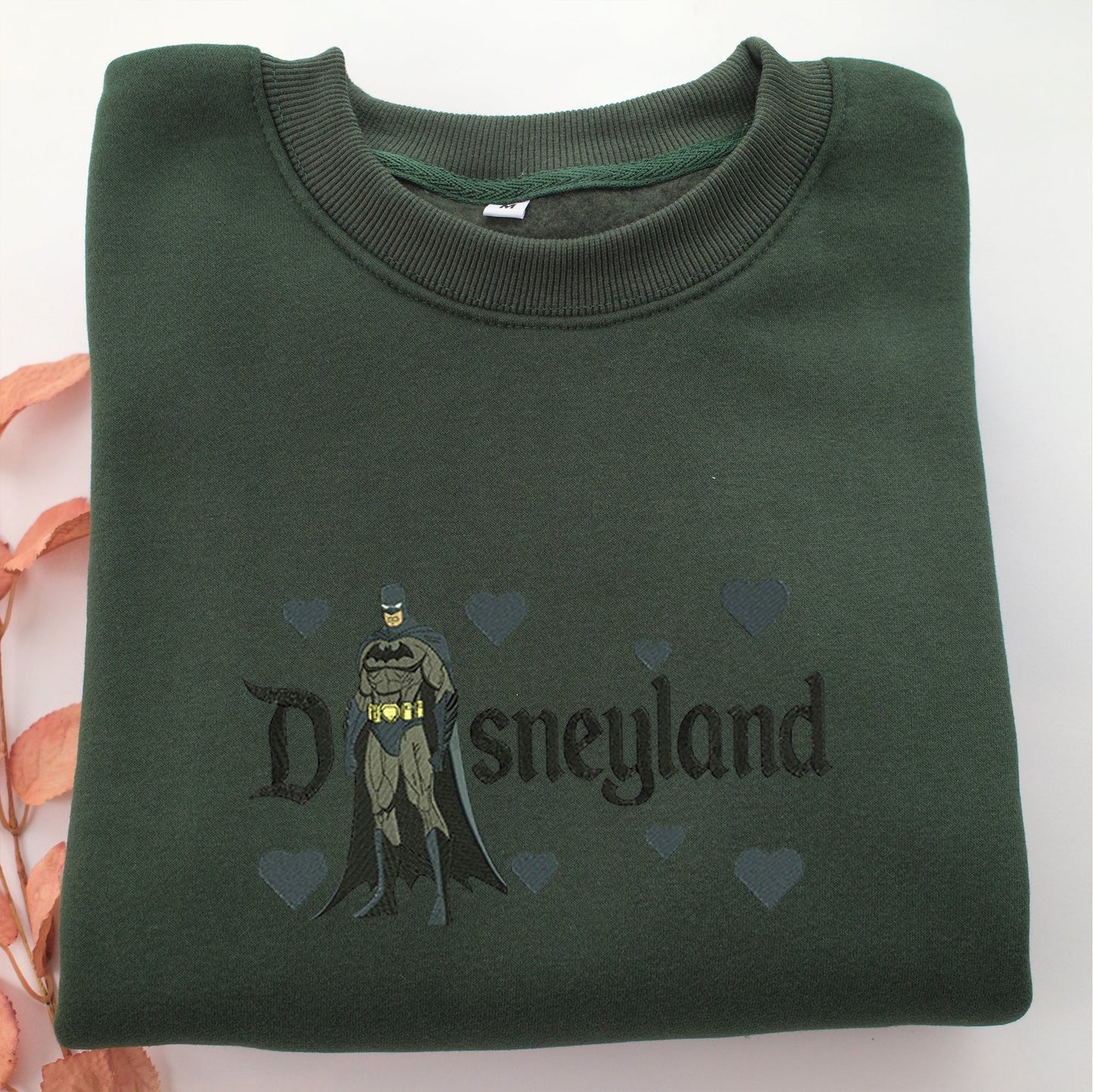 Batman Disneyland Embroidery, Disneyland Embroidered Sweatshirt, Movie Disney Inspired, Valentine's Day Gifts Idea For Him Her