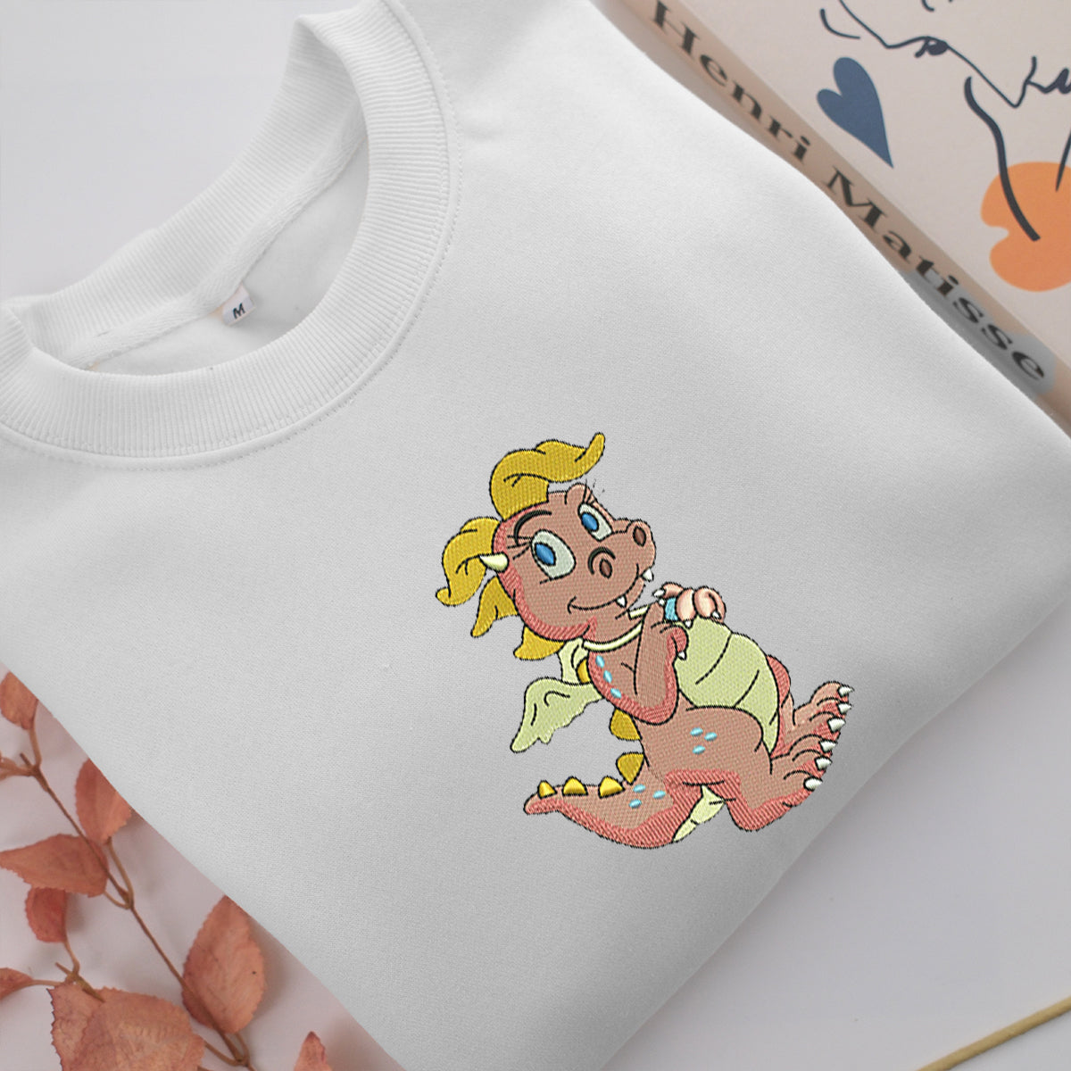 Cassie Dragon Tales Embroidery, Disneyland Embroidered Sweatshirt, Movie Disney Inspired, Valentine's Day Gifts Idea For Him Her