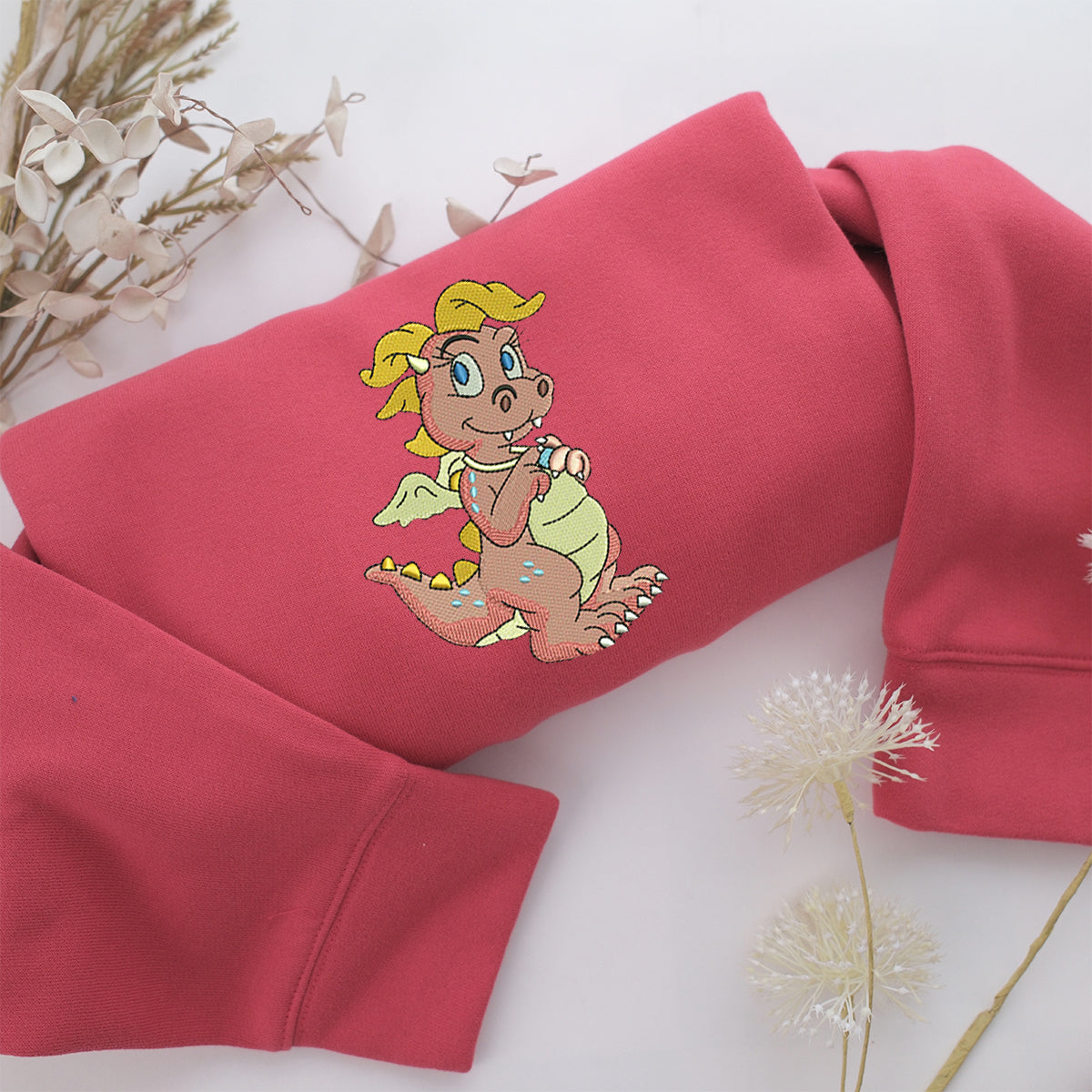 Cassie Dragon Tales Embroidery, Disneyland Embroidered Sweatshirt, Movie Disney Inspired, Valentine's Day Gifts Idea For Him Her
